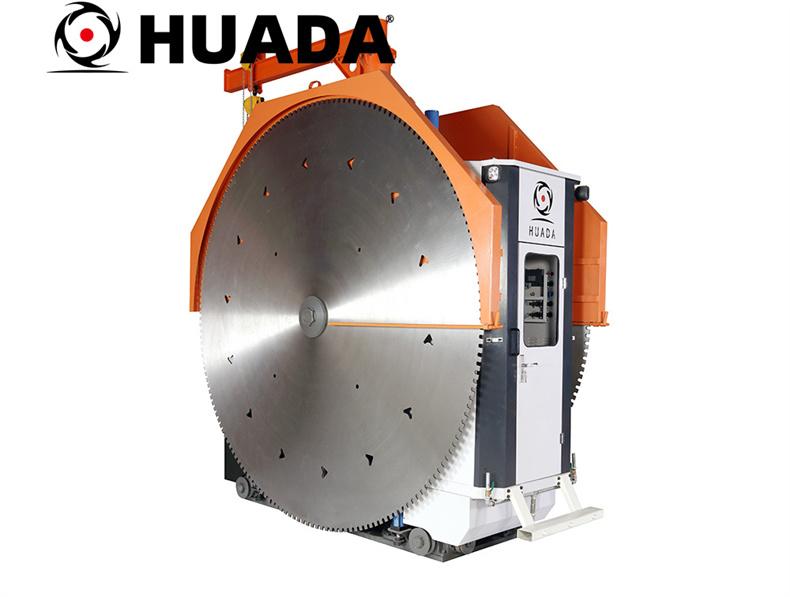 Double blade stone quarrying cutting machine