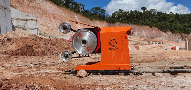 Huada diamond wire rock cutting machine help stone mining in South America