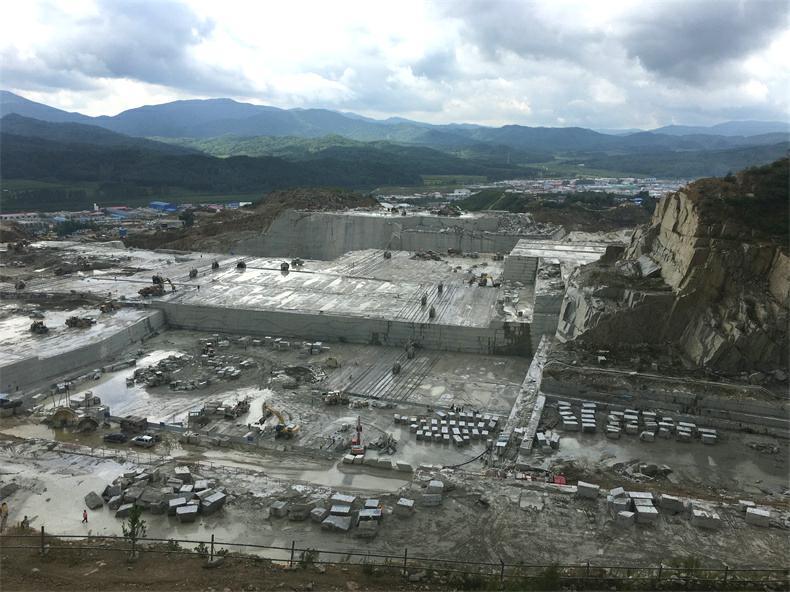 Stone mining view of granite mine in Jilin,China