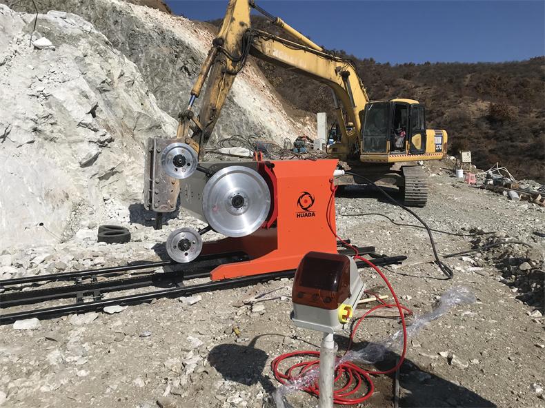 Huada diamond wire saw cutting machine help marble mining in Hebei Province China