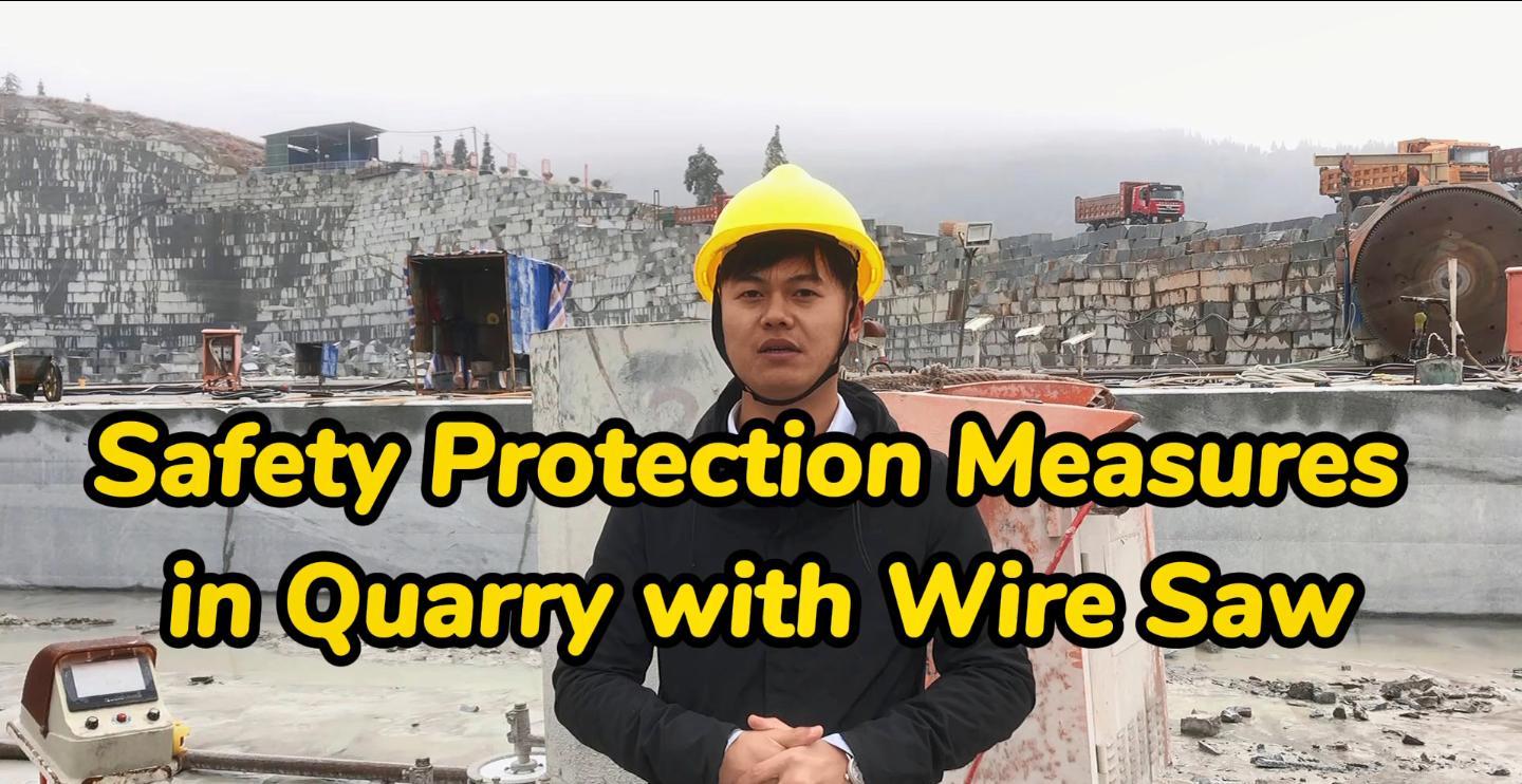 Safety Protection Measures in Quarry with Wire Saw video
