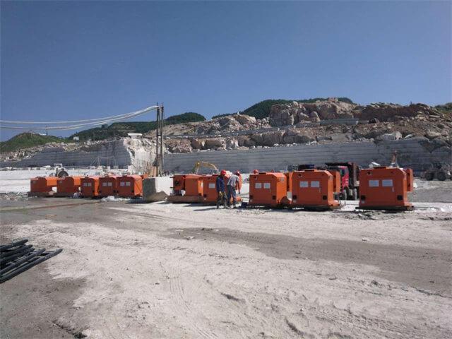 Electric diamond wire saw machine exported to Middle East help stone mining